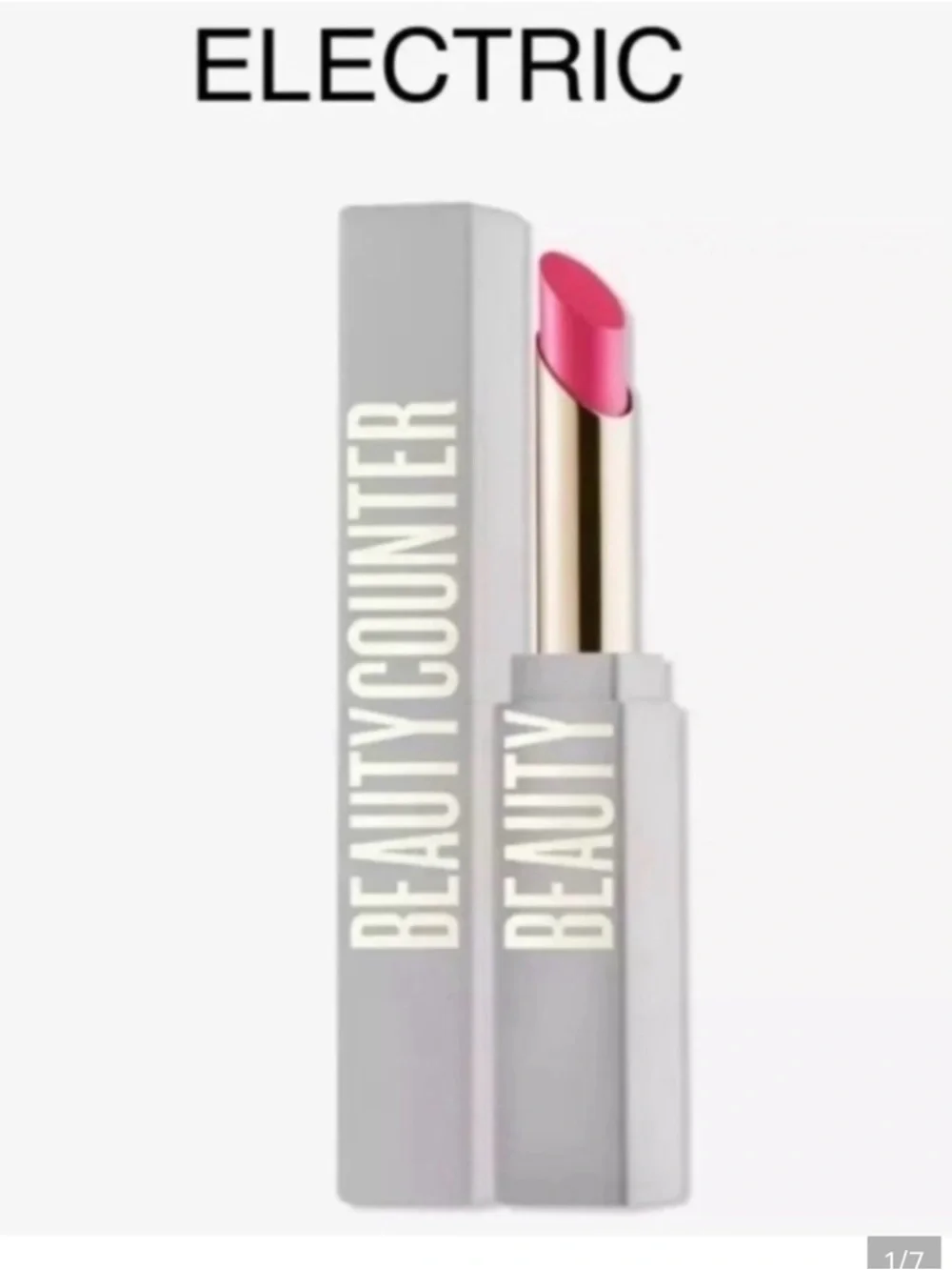 beautycounter ELECTRIC  Pink Lipstick - Vibrant Pink Shade